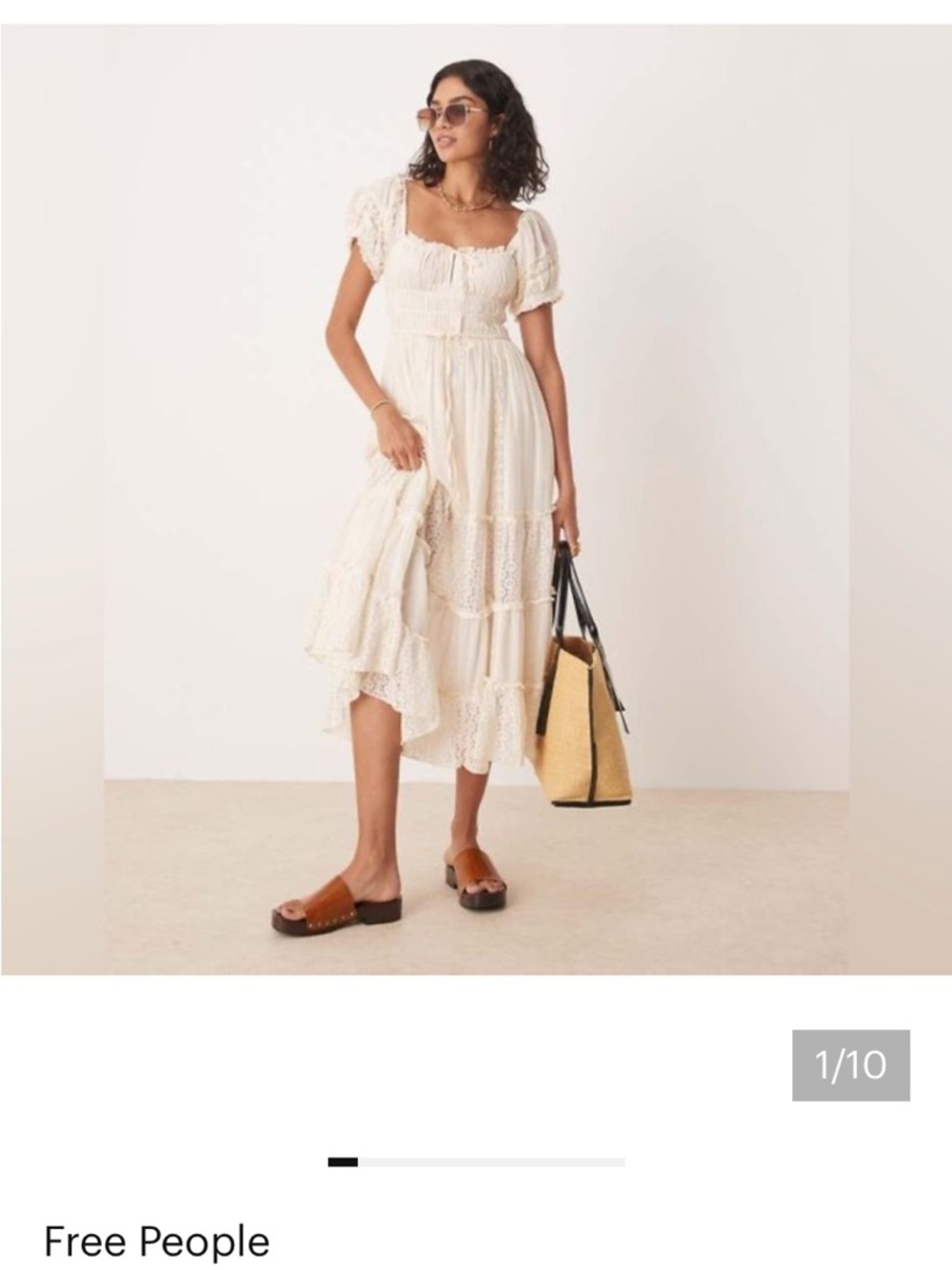Free People Falling Sun Midi Dress